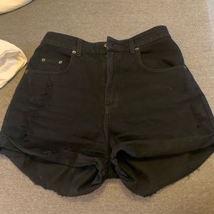 Carmar Black denim shorts